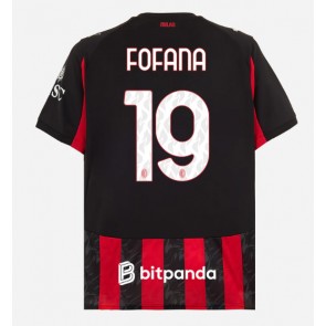 AC Milan Youssouf Fofana #19 Primera Equipación 2025-26 Manga Corta